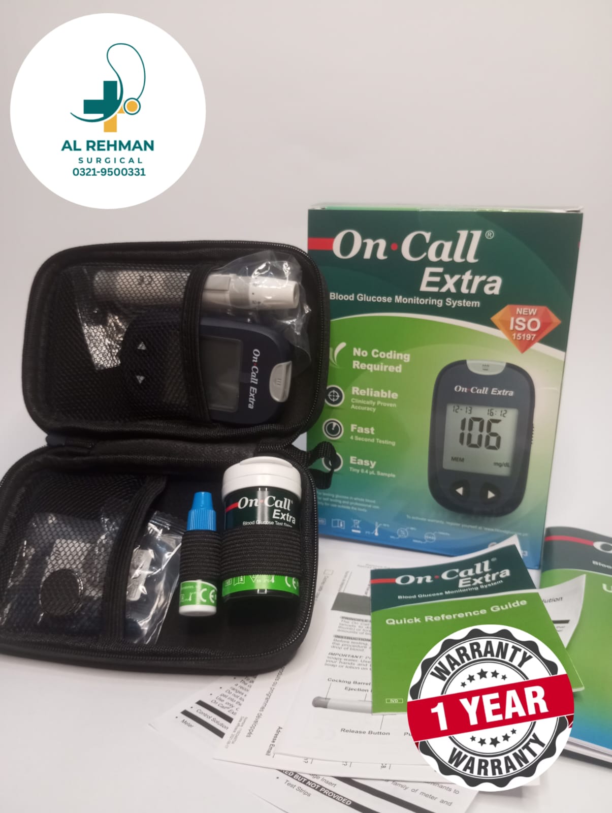 ON CALL EXTRA BLOOD GLUCOSE TEST MONITOR