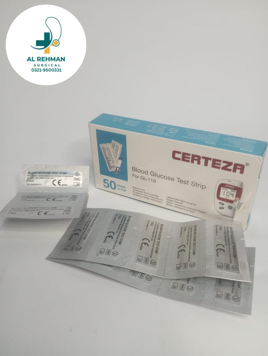 CERTEZA GL-110 SUGAR TEST STRIPS